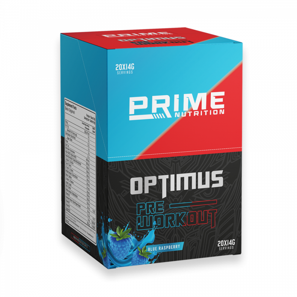 Prime Nutrition Optimus Pre-Workout 20 Adet x 14 gram Blue Raspberry