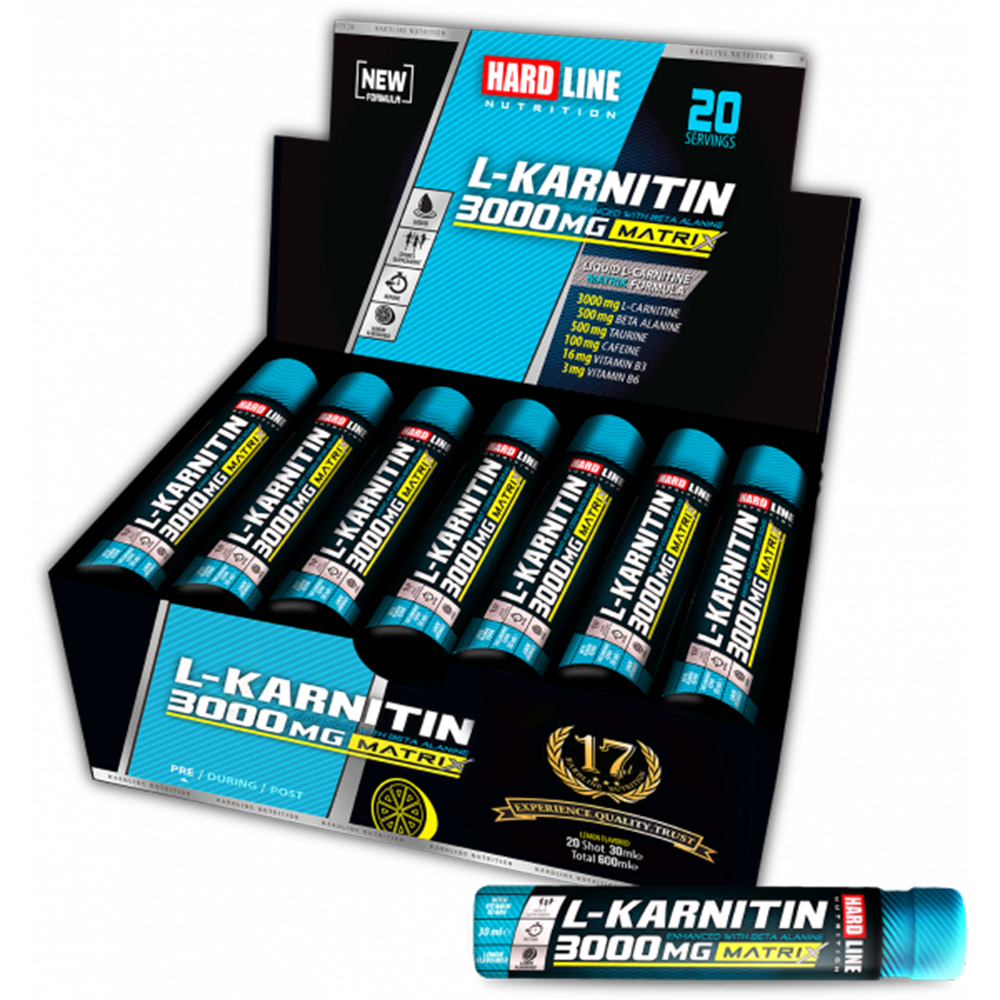 HARDLİNE L-KARNİTİN MATRİX 3000 MG - 20 SHOT